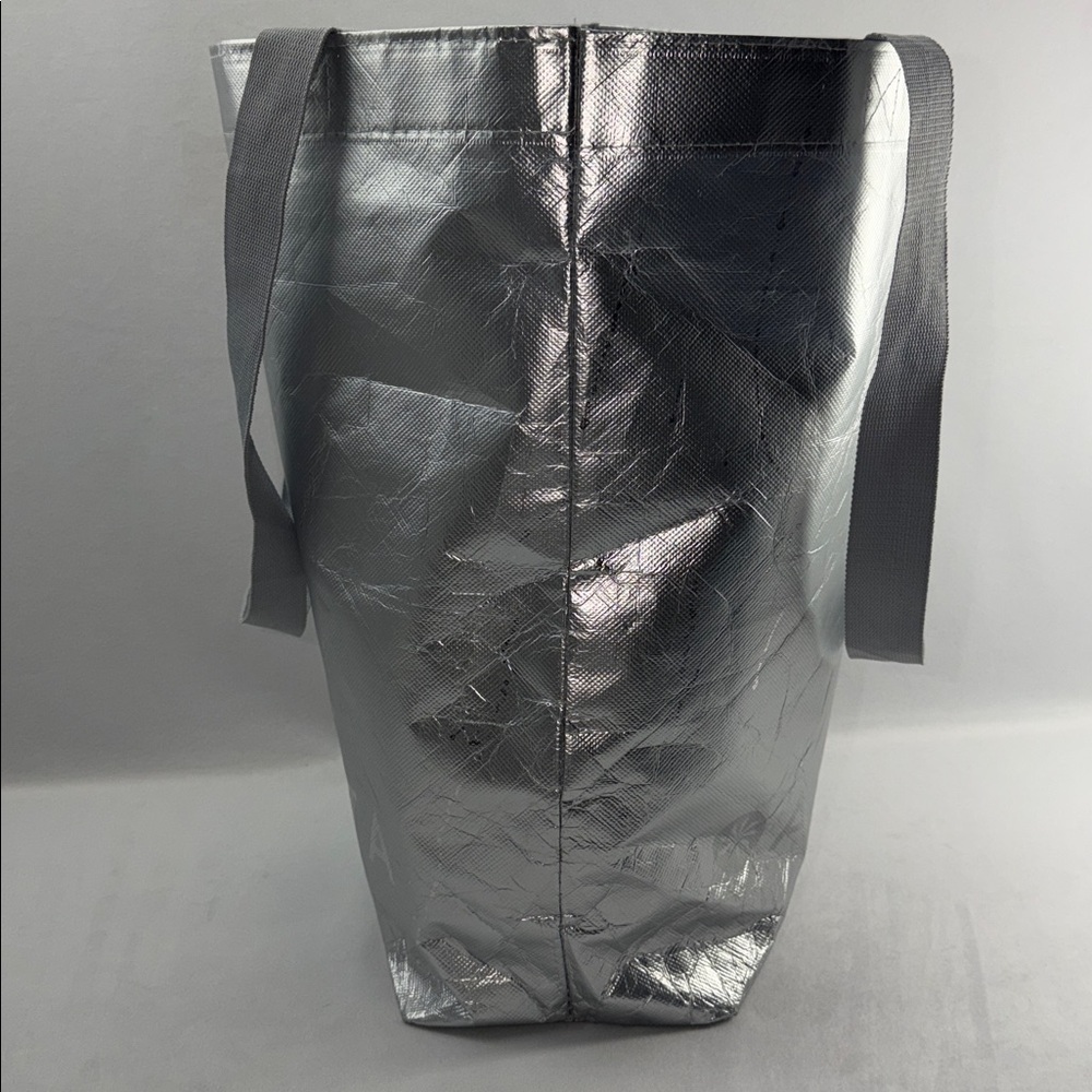 Athleta Silver Metallic Logo Tote - Picture 2 of 6